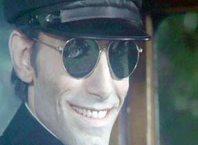 Creepy hearse driver